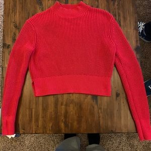 Red crew neck sweater